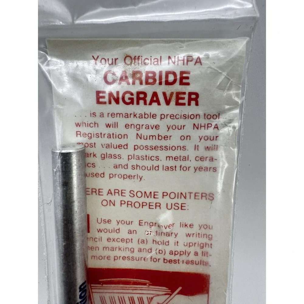 Carbide Engraver Tool Metal Etching Pen Glass Metal Plastic NHPA NOS